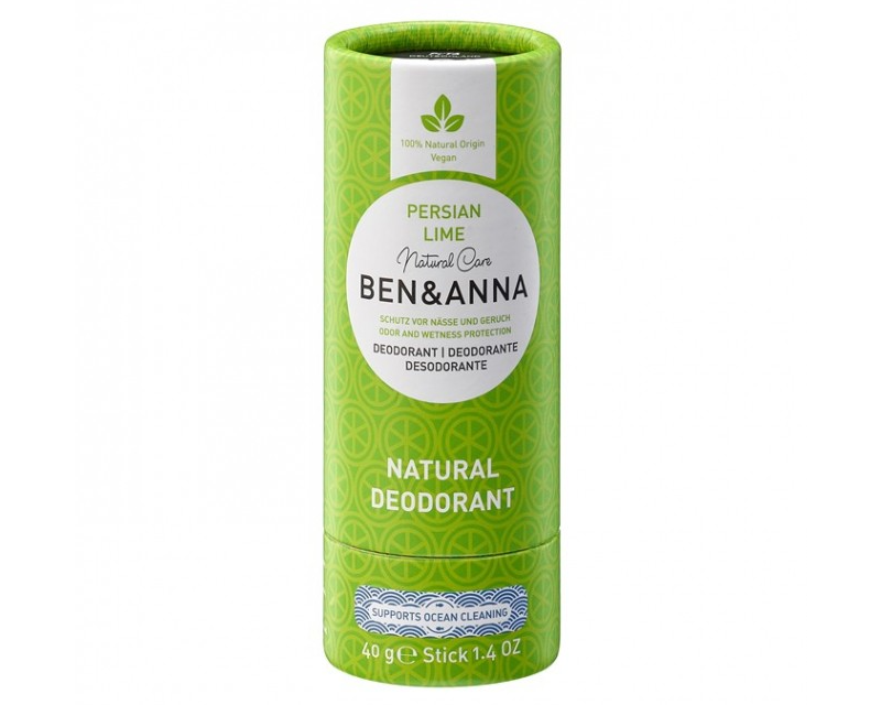 Persian lime 800x640 Pencil deodorant NATURAL PERSIAN LIME, 40 g, BEN & ANNA - Image 1